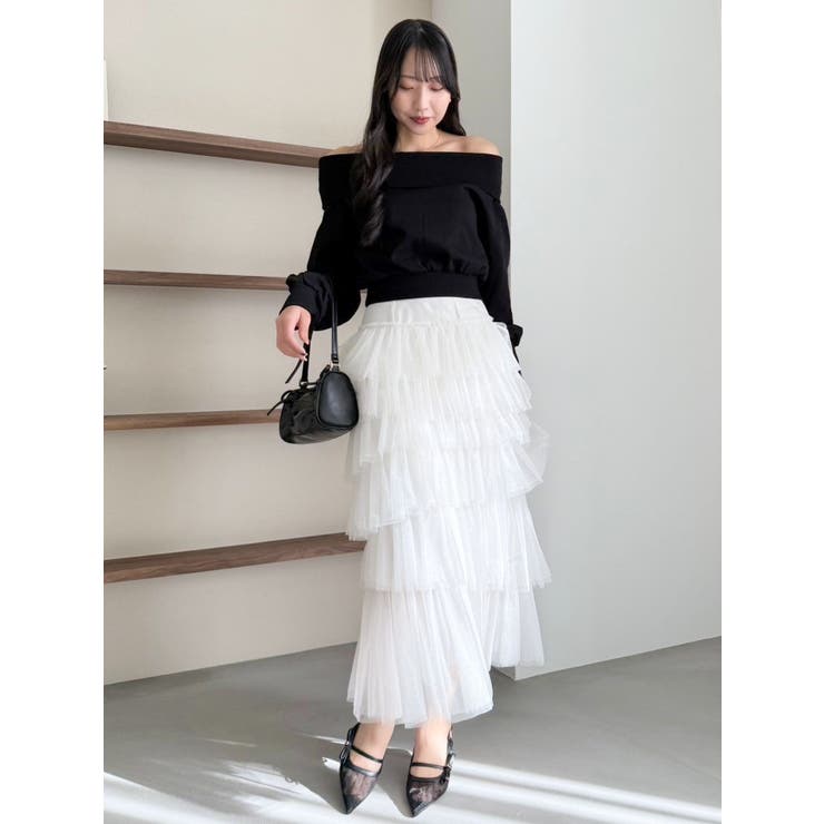 BODYLINE♡スカル 蜘蛛の巣 十字架 チュール レース スカート BODYLINE 】 スカル 蜘蛛の巣 十字架 チュール スカート／Fサイズ