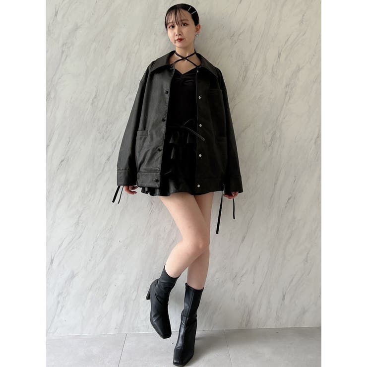 dazzlin フリルミニスカート ブラック ダズリン dazzlin（ダズリン）の「フリルミニスカート（スカート）」 - WEAR
