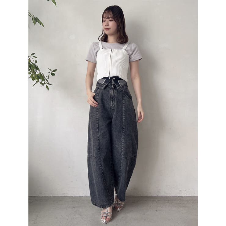 新品　定価10,890円　dazzlin カーブデニム　ハイウエスト　低身長 dazzlin ジーンズ デニム デニムパンツ カーブラインデニム
