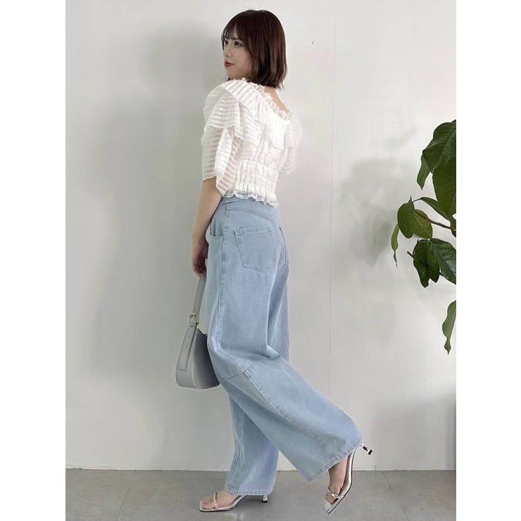 新品　定価10,890円　dazzlin カーブデニム　ハイウエスト　低身長 dazzlin ジーンズ デニム デニムパンツ カーブラインデニム