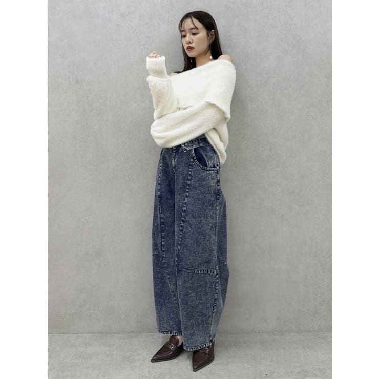 カーブラインデニムパンツ | dazzlin | 詳細画像4 