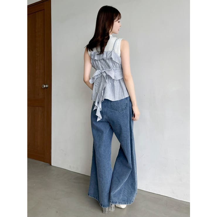 ダブルハイウエストワイドデニムパンツ | dazzlin | 詳細画像10 