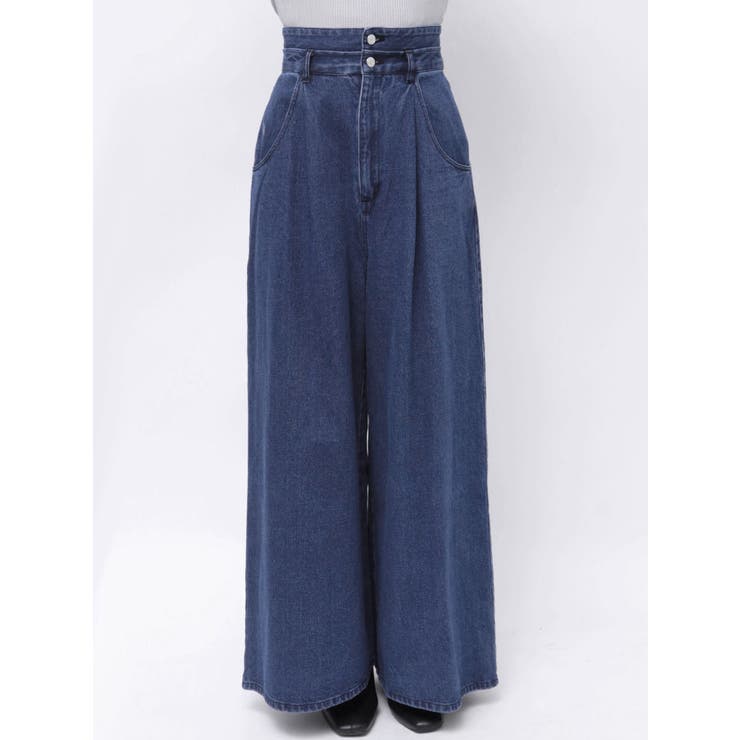 ダブルハイウエストワイドデニムパンツ | dazzlin | 詳細画像12 