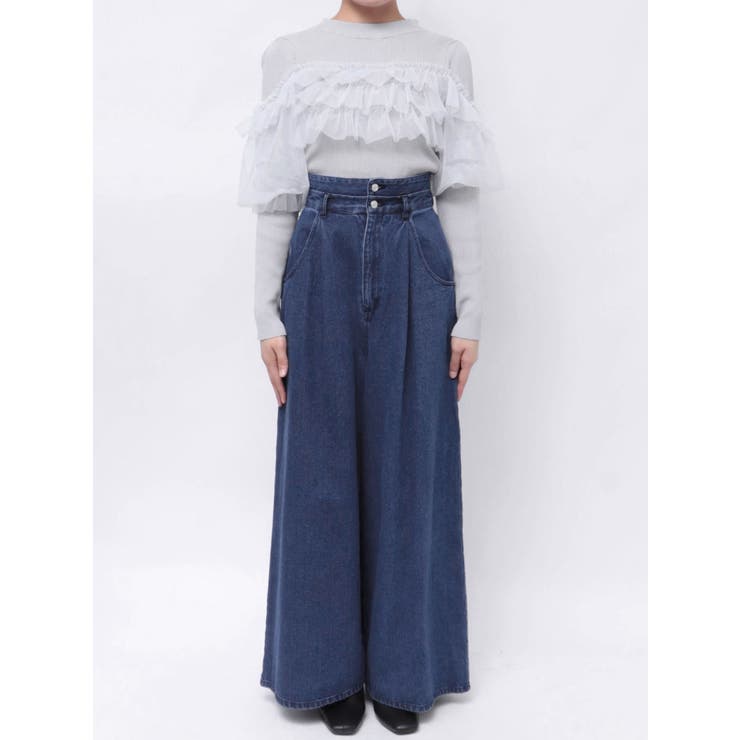 ダブルハイウエストワイドデニムパンツ | dazzlin | 詳細画像20 