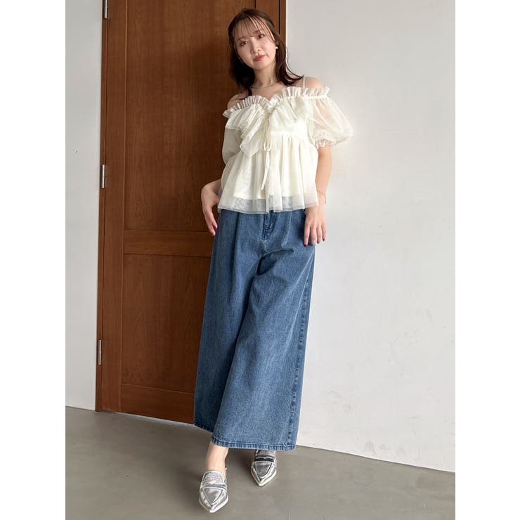 ダブルハイウエストワイドデニムパンツ | dazzlin | 詳細画像23 