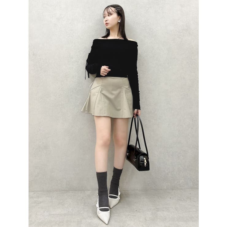 レースレイヤードリブニットトップス | dazzlin | 詳細画像24 