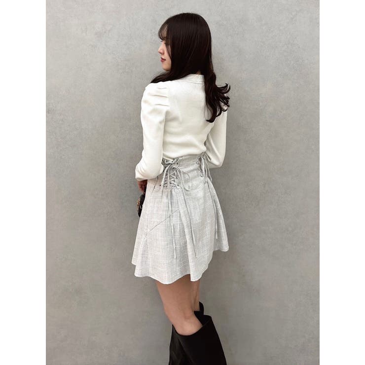 オーナメントカラーリブトップス[品番：MKSW0061748]｜dazzlin