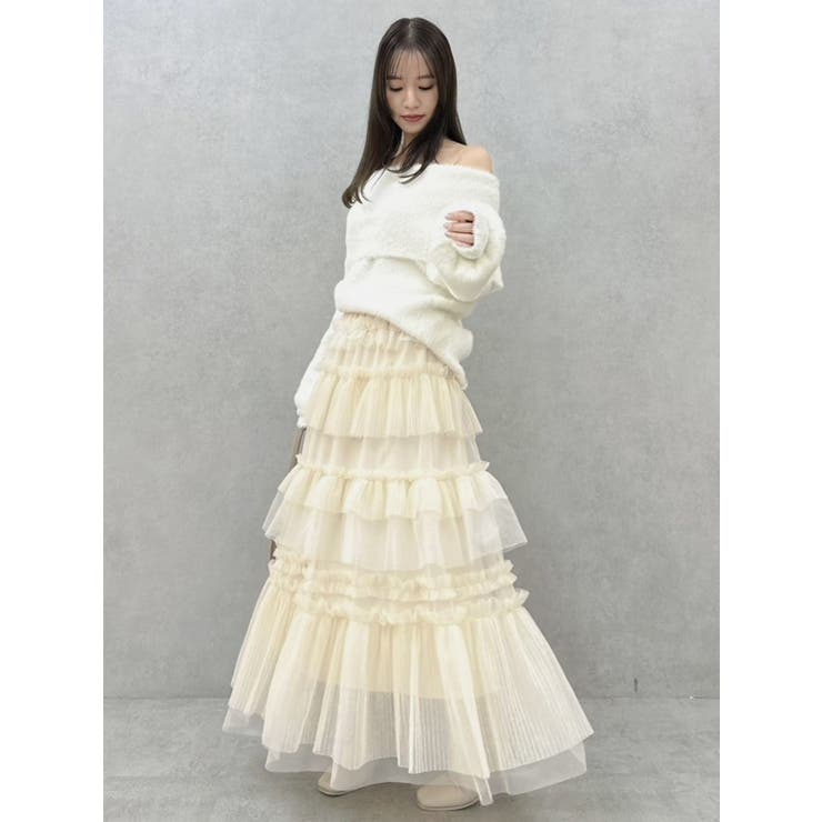 シャギーオフショルニットプルオーバー | dazzlin | 詳細画像15 