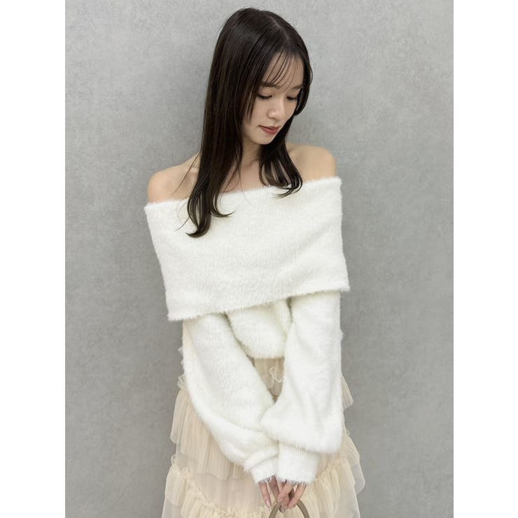 シャギーオフショルニットプルオーバー | dazzlin | 詳細画像17 