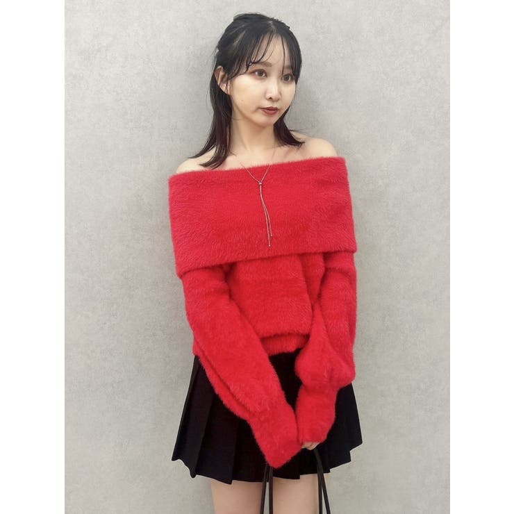 シャギーオフショルニットプルオーバー | dazzlin | 詳細画像33 