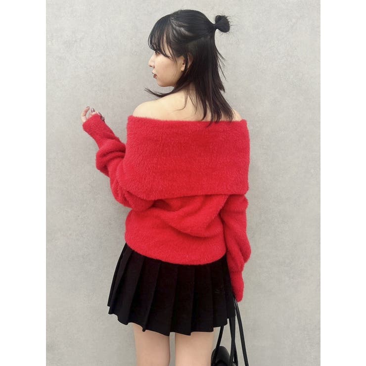 シャギーオフショルニットプルオーバー | dazzlin | 詳細画像34 