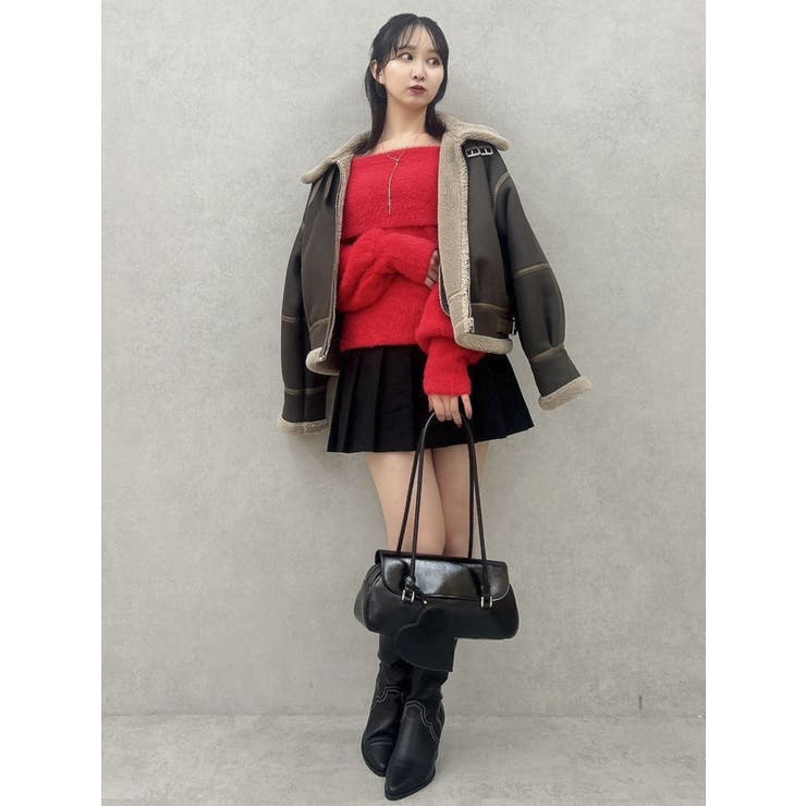 シャギーオフショルニットプルオーバー | dazzlin | 詳細画像35 