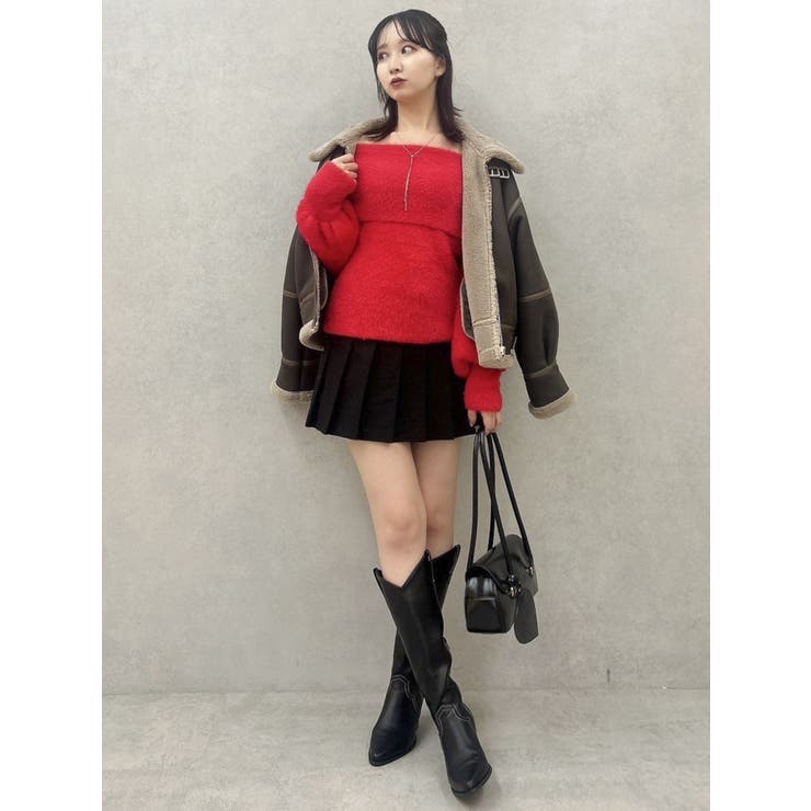 シャギーオフショルニットプルオーバー | dazzlin | 詳細画像36 