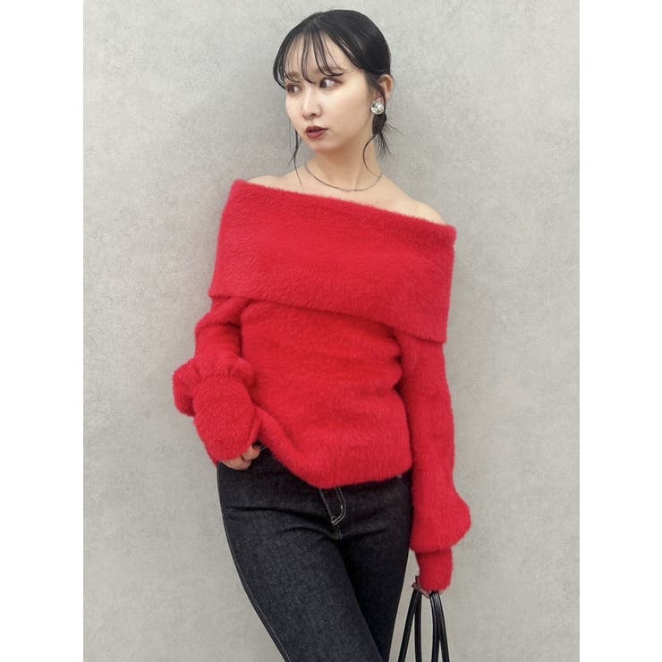 シャギーオフショルニットプルオーバー | dazzlin | 詳細画像42 