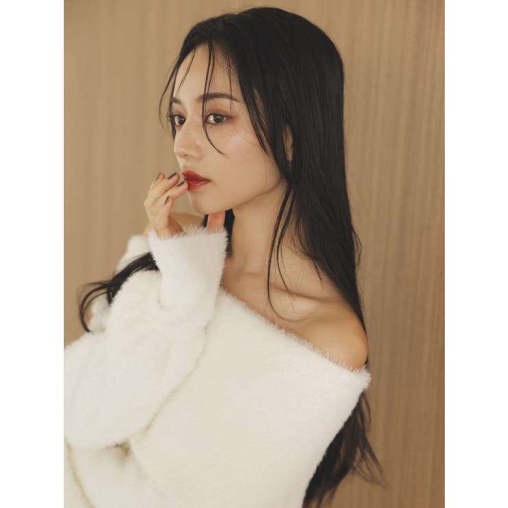 シャギーオフショルニットプルオーバー | dazzlin | 詳細画像7 