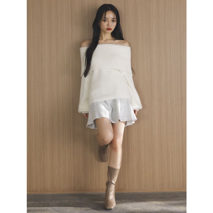 シャギーオフショルニットプルオーバー | dazzlin | 詳細画像9 