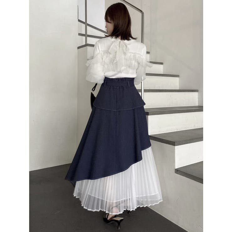 ティアードドッキングニットトップス[品番：MKSW0061941]｜dazzlin