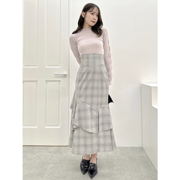 バックリボンプチフリルニットトップス | dazzlin | 詳細画像24 