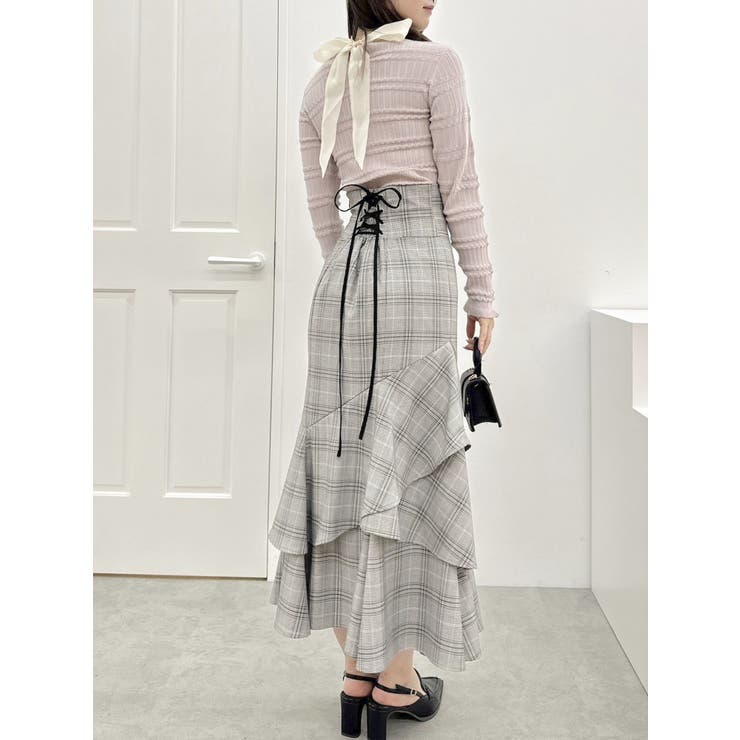 バックリボンプチフリルニットトップス | dazzlin | 詳細画像27 