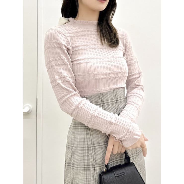 バックリボンプチフリルニットトップス | dazzlin | 詳細画像30 