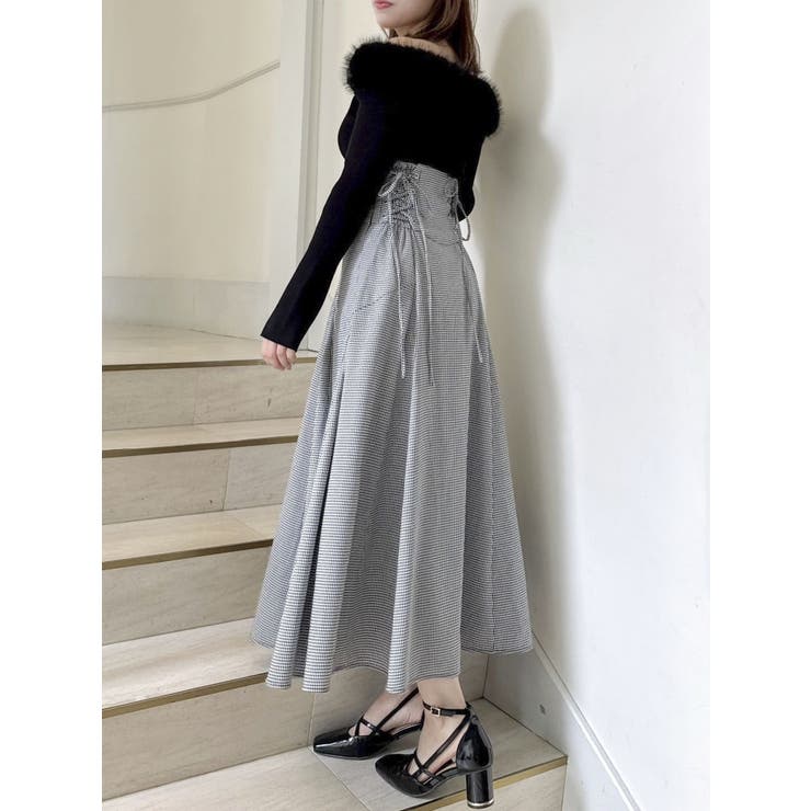 2WAYファーライクネックニットトップス[品番：MKSW0061988]｜dazzlin