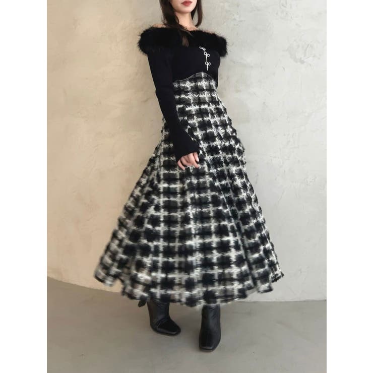 2WAYファーライクネックニットトップス[品番：MKSW0061988