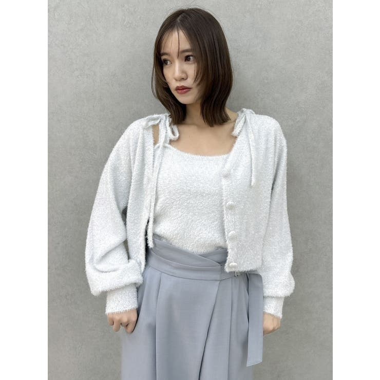 ミニシャギーラメニットキャミ[品番：MKSW0062054]｜dazzlin