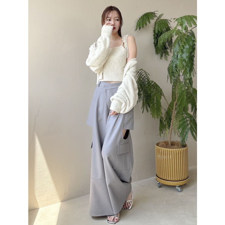 ミニシャギーラメニットキャミ[品番：MKSW0062054]｜dazzlin