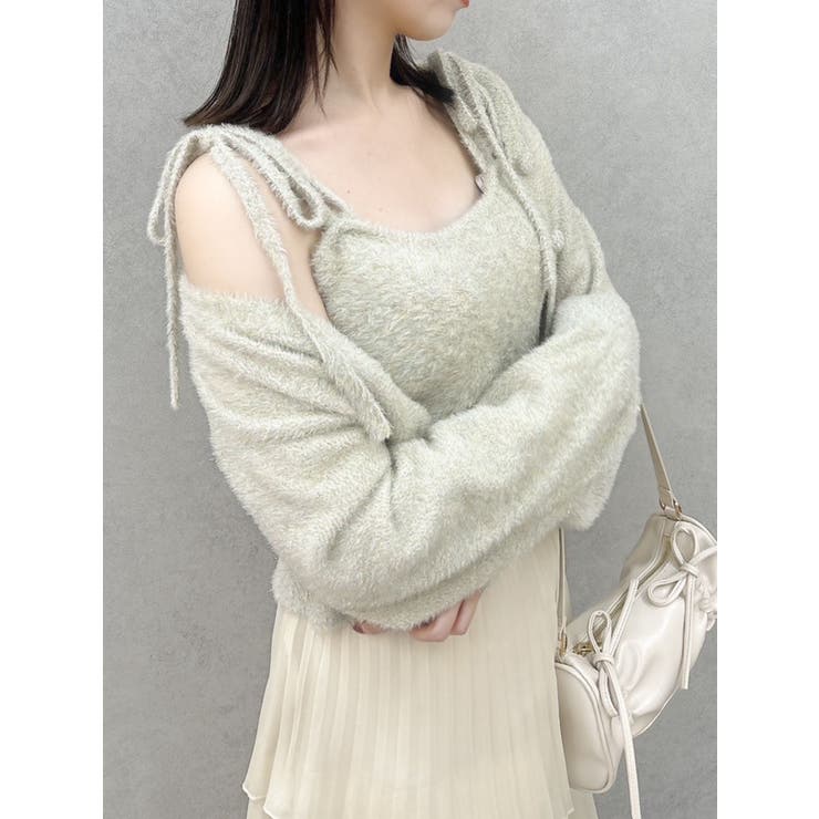 ミニシャギーラメニットキャミ[品番：MKSW0062054]｜dazzlin