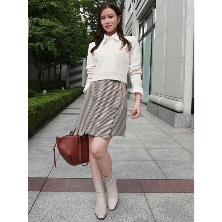 【POLO BCS コラボ】シャツドッキングケーブルニットトップス dazzlin【POLO BCS コラボ】シャツドッキングケーブルニットトップス