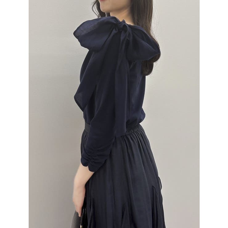 ネックドレープカットトップス[品番：MKSW0062395]｜dazzlin