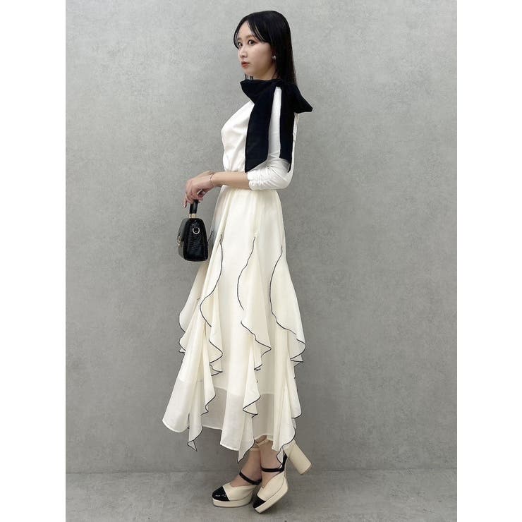 ネックドレープカットトップス[品番：MKSW0062395]｜dazzlin