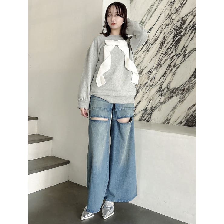 リボンディティールカットプルオーバー | dazzlin | 詳細画像18 