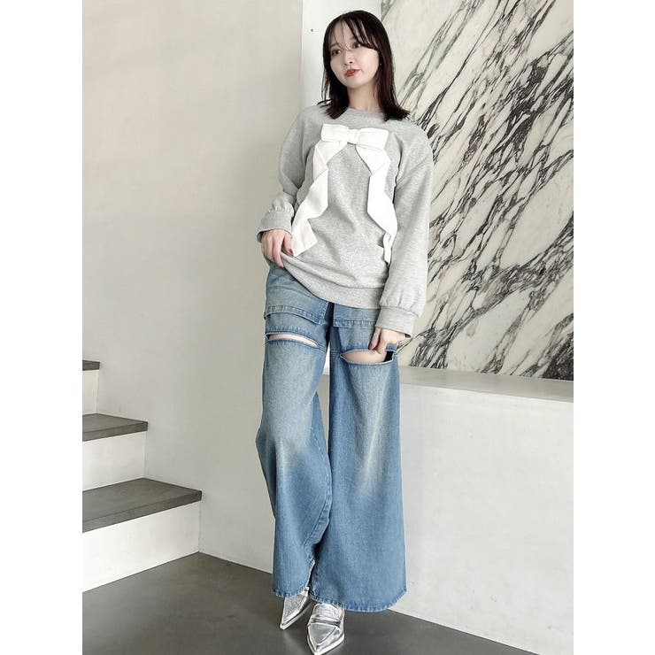 リボンディティールカットプルオーバー | dazzlin | 詳細画像19 