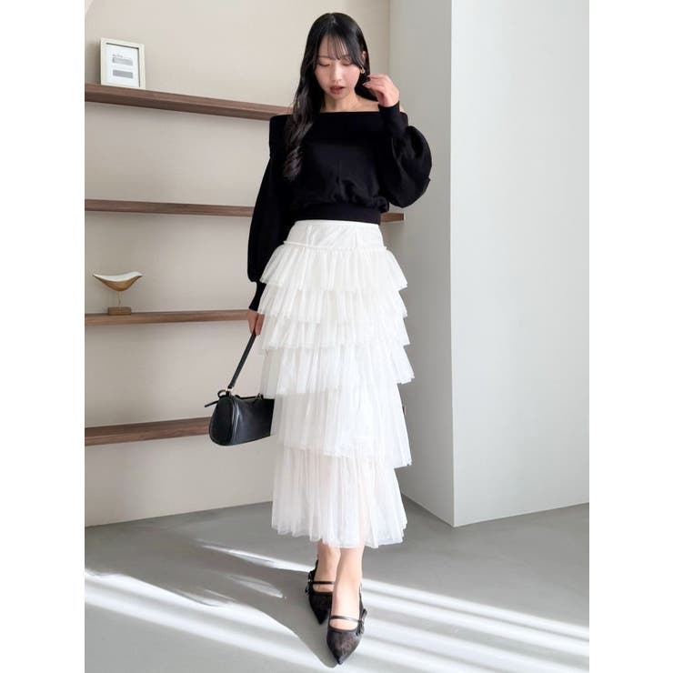 デコルテオープンスウェットトップス | dazzlin | 詳細画像26 