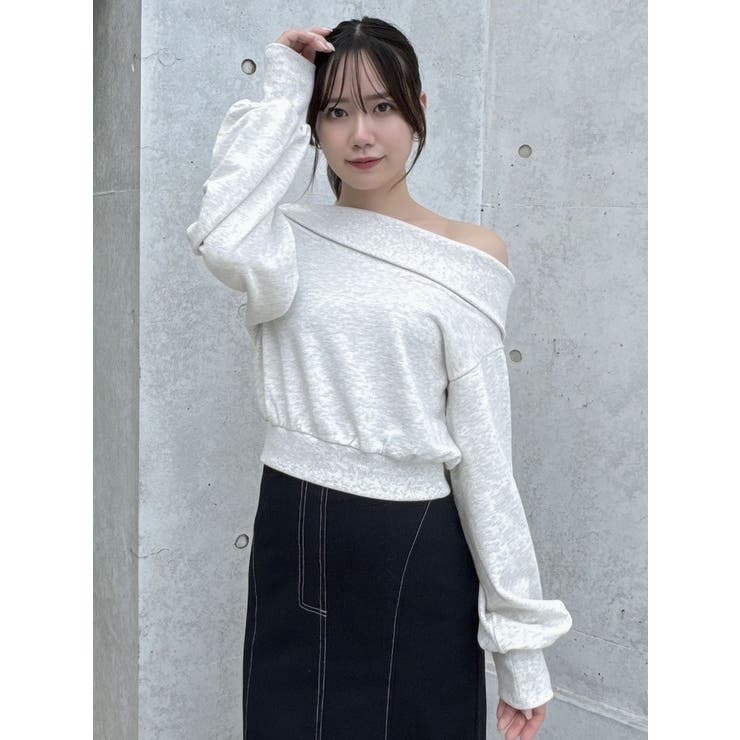 デコルテオープンスウェットトップス | dazzlin | 詳細画像29 