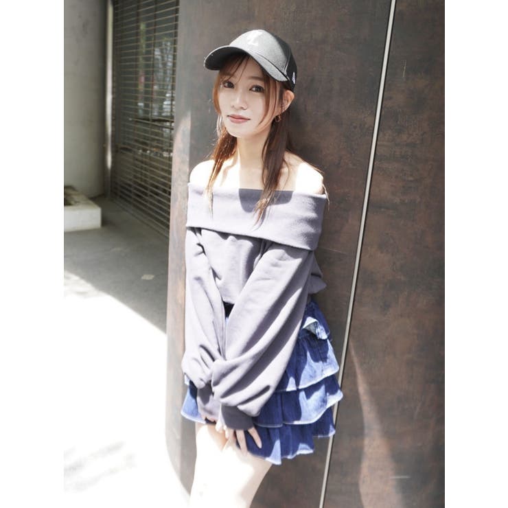 デコルテオープンスウェットトップス | dazzlin | 詳細画像35 