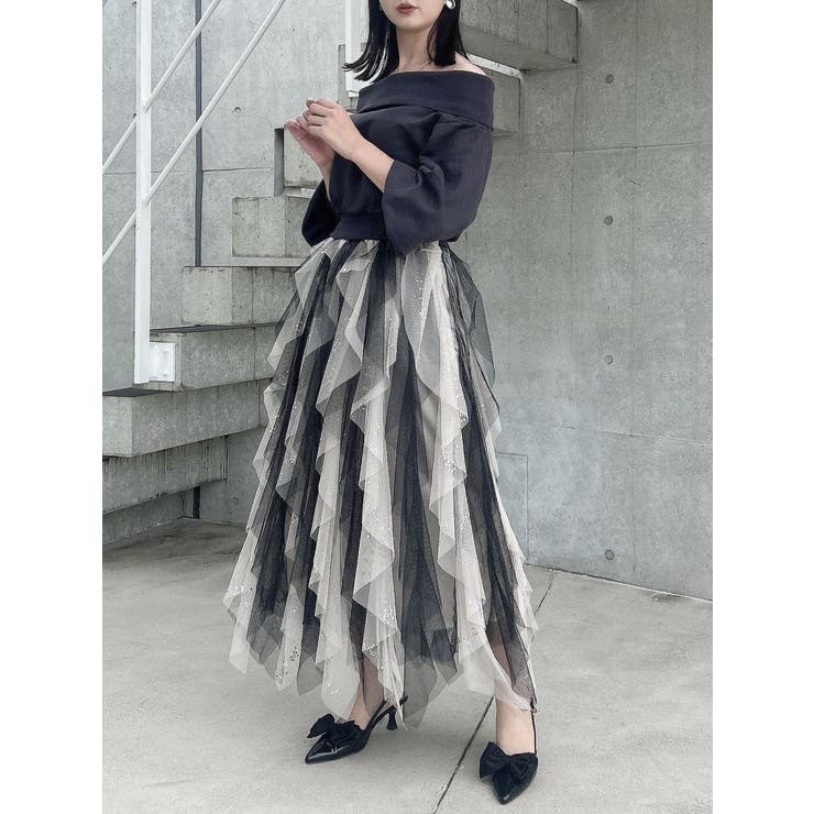 デコルテオープンスウェットトップス | dazzlin | 詳細画像40 