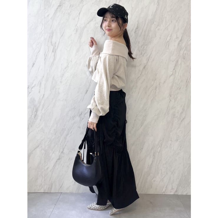 デコルテオープンスウェットトップス | dazzlin | 詳細画像47 