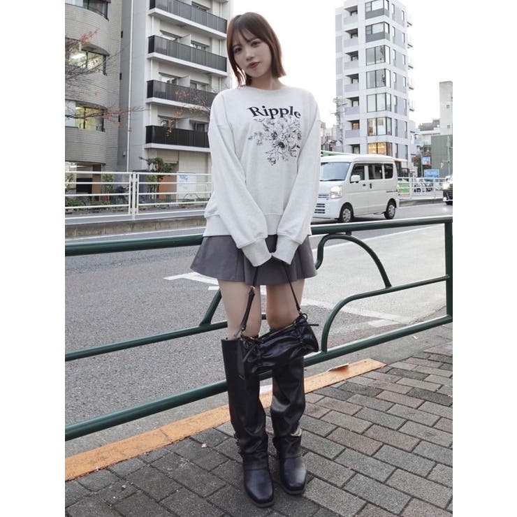 フラワーロゴスウエットトップス[品番：MKSW0062687]｜dazzlin
