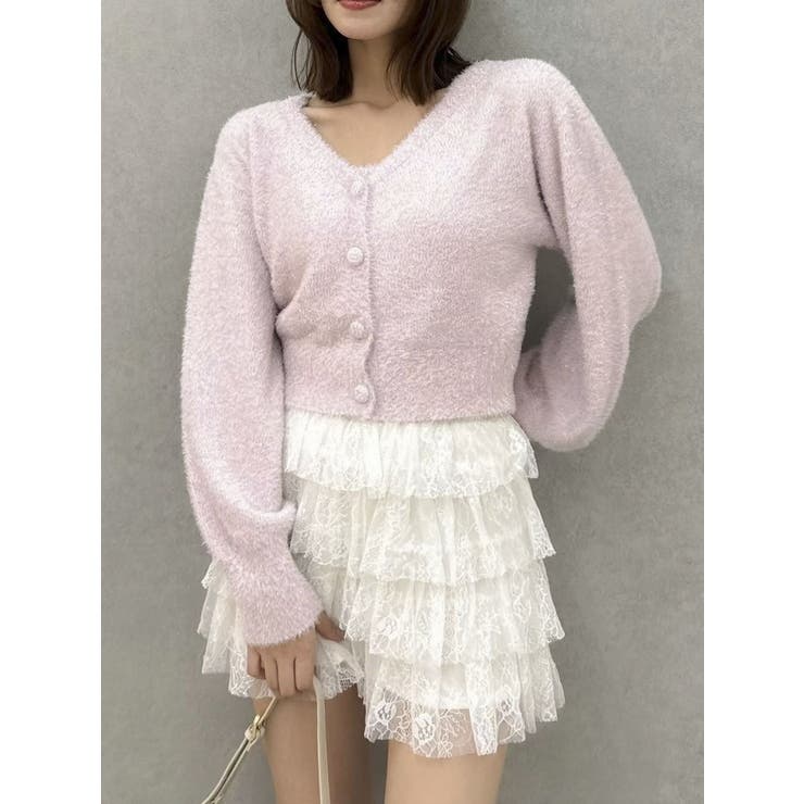 ミニシャギーラメニットカーデトップス | dazzlin | 詳細画像19 