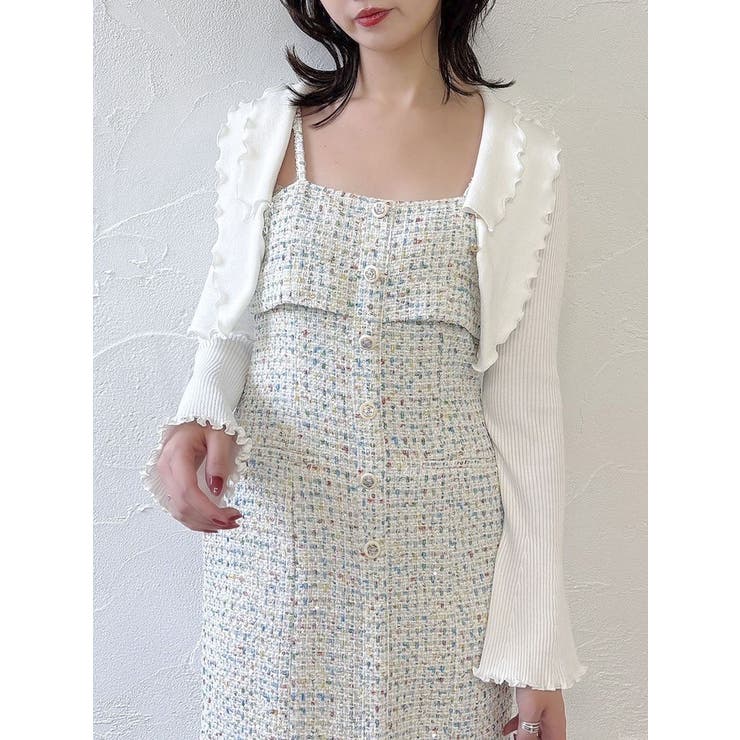 フリルメローショートボレロ[品番：MKSW0062058]｜dazzlin（ダズリン