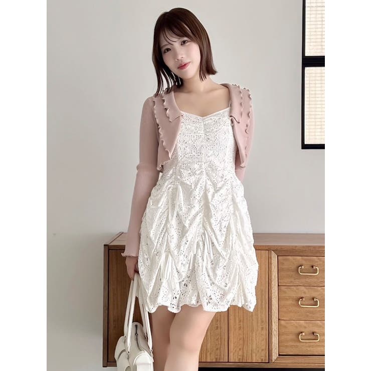 フリルメローショートボレロ[品番：MKSW0062058]｜dazzlin（ダズリン