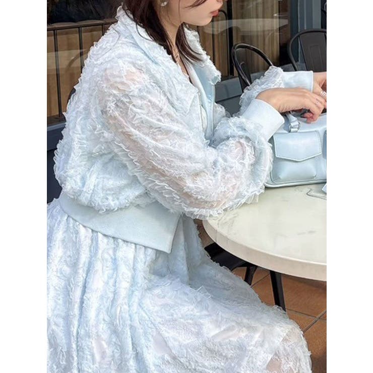 新品タグ付き　ダズリン　エアリーレースブルゾン セットアップ対応】エアリーレースブルゾン[品番：MKSW0063378
