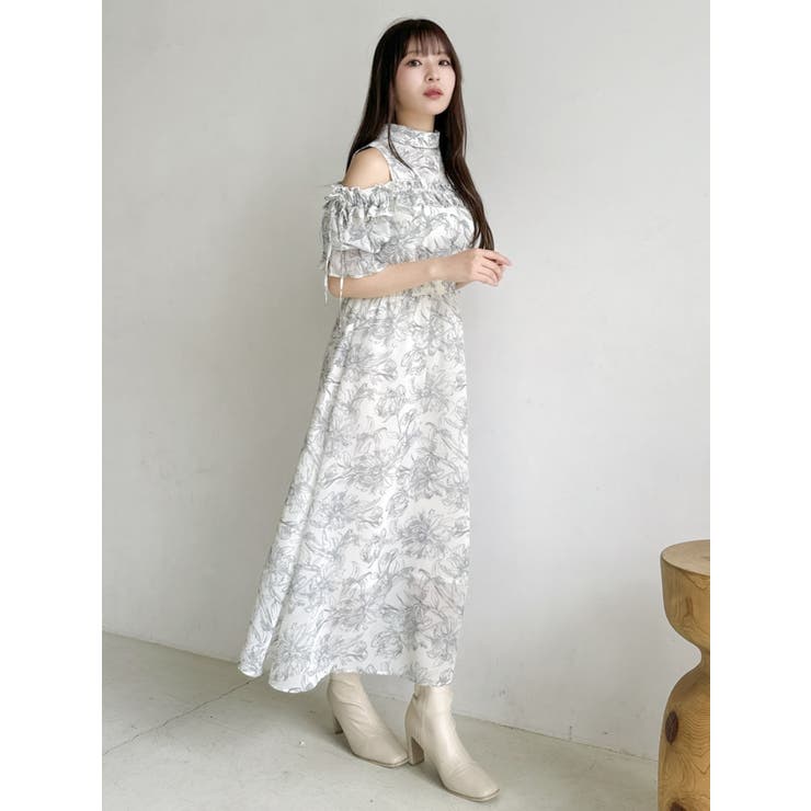 2WAYショルダーフラワーラッフルワンピース | dazzlin | 詳細画像13 