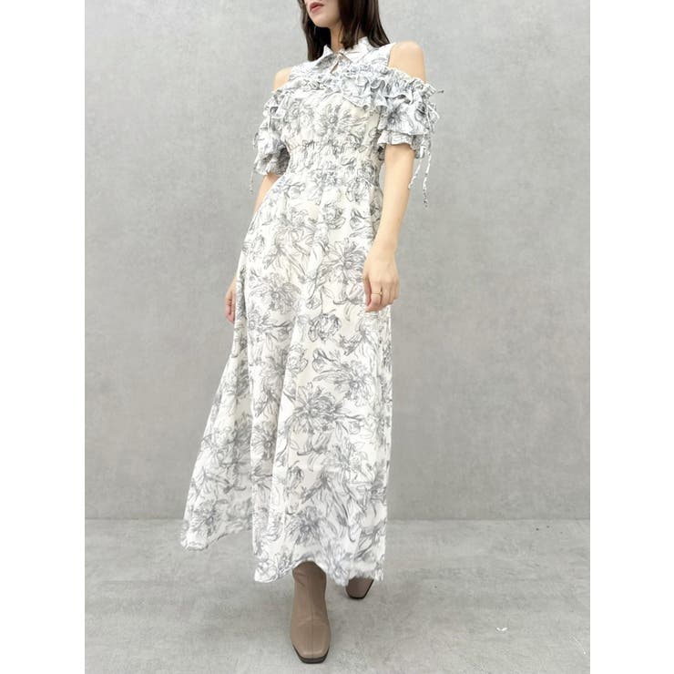 2WAYショルダーフラワーラッフルワンピース | dazzlin | 詳細画像21 