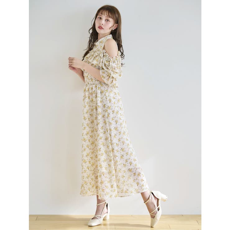 2WAYショルダーフラワーラッフルワンピース | dazzlin | 詳細画像8 