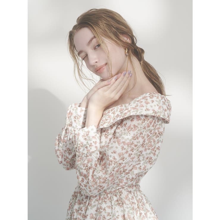 ワンショルバルーンミニワンピース[品番：MKSW0061624]｜dazzlin