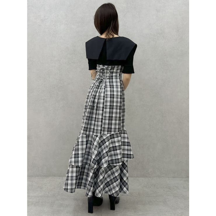 dazzlin ラッフルマーメイドコンビワンピース　Mサイズ ラッフルマーメイドコンビワンピース[品番：MKSW0062946