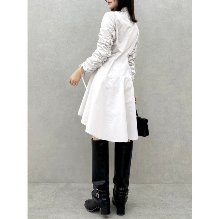 ギャザースリーブイレヘムシャツワンピース | dazzlin | 詳細画像12 